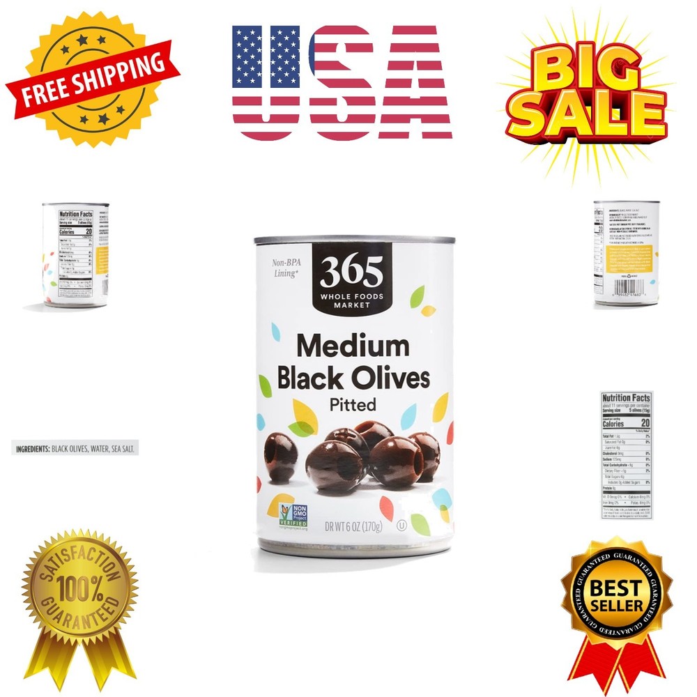 Ripe Medium Pitted Olives, 6 Ounce