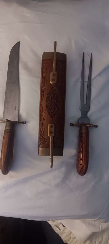 antique indian fork and knife