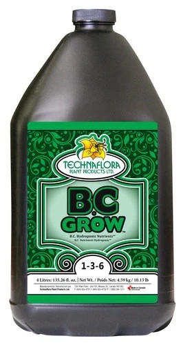 Technaflora B.C. Grow 1 Gallon - BC Hydroponics Nutrients 3 Part Complete Base