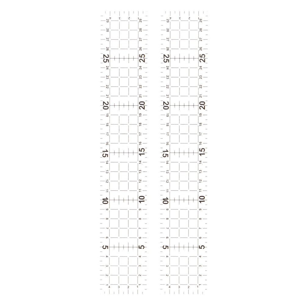 2pcs Patchwork Ruler 30x5cm Acrylic Quilting Ruler with Black Grid Lines