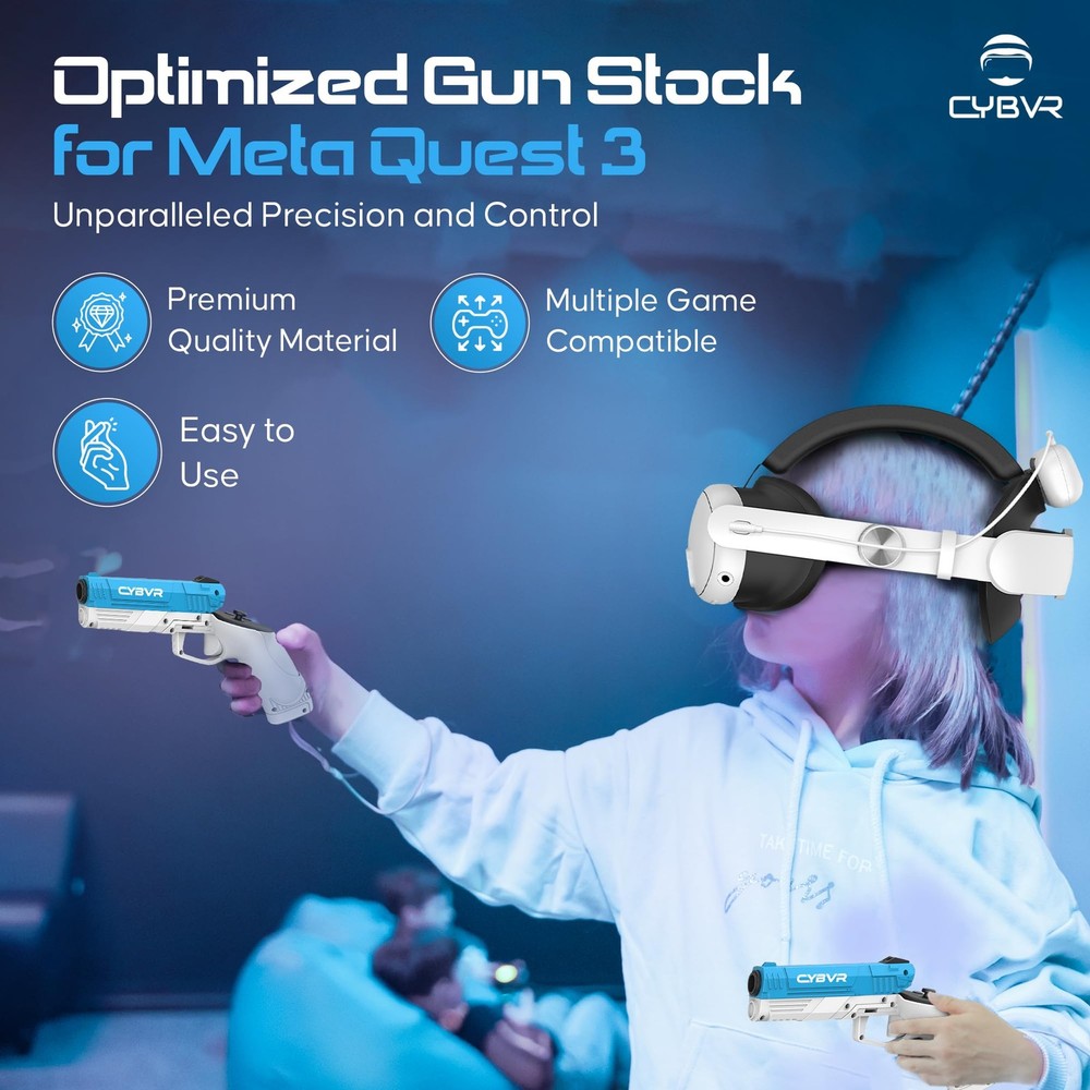 Customizable Weighted Stock Controller Grips for Quest 3 VR Accessories