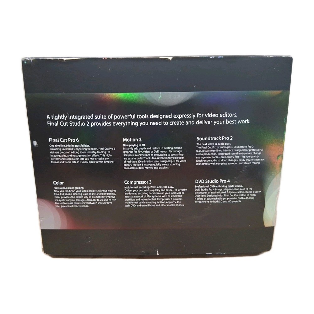 Final Cut Studio 2 HD Academic Version With Final Cut Studio HD Pre Owned