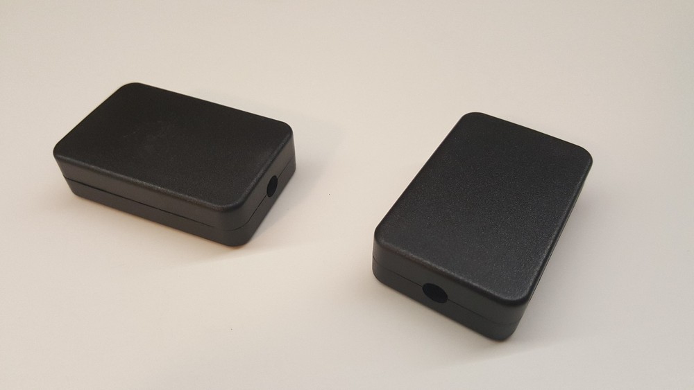 2 PACK --- Small Black Plastic Electric Project Box
