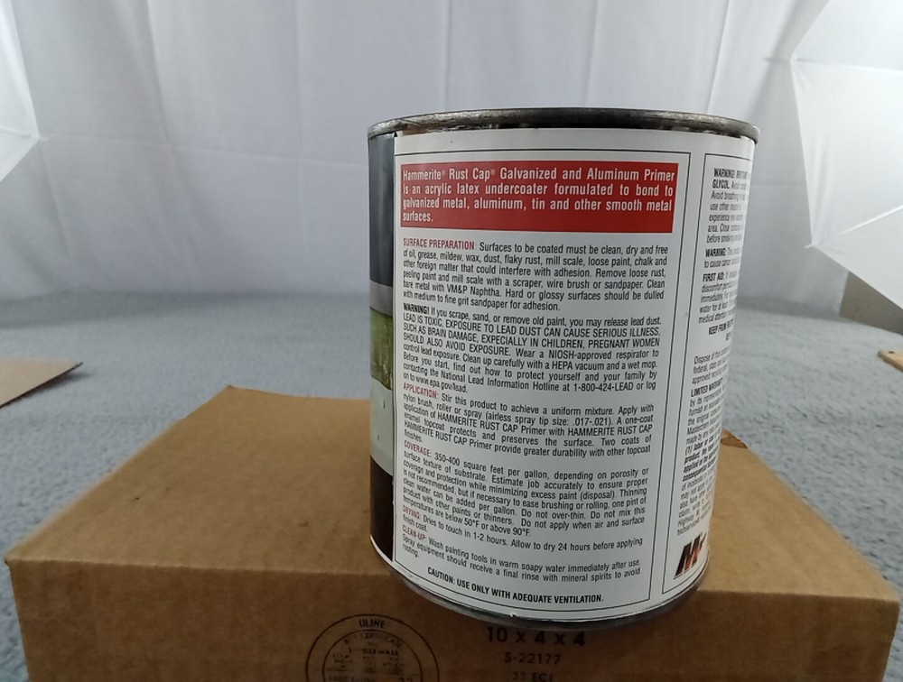 Hammerite Rust Cap Primer Galvanized Aluminum Gray 1 Quart Kilz