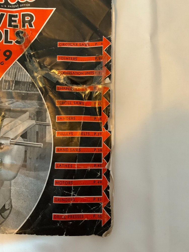 VINTAGE DELTA POWER TOOLS 1939 CATALOG