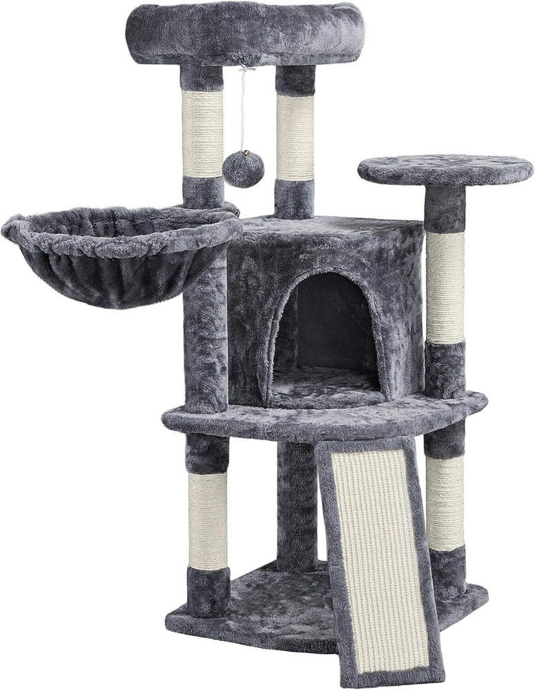 42 in Multi-Level Cat Tree Tower with Perch Scratching Posts Hammock & Condo