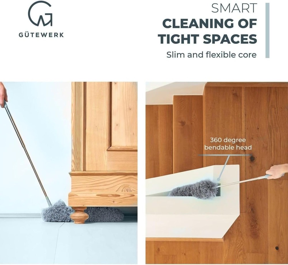 Extendable Feather Duster, Microfiber Duster, Ceiling Fan Duster, Feather Dus...