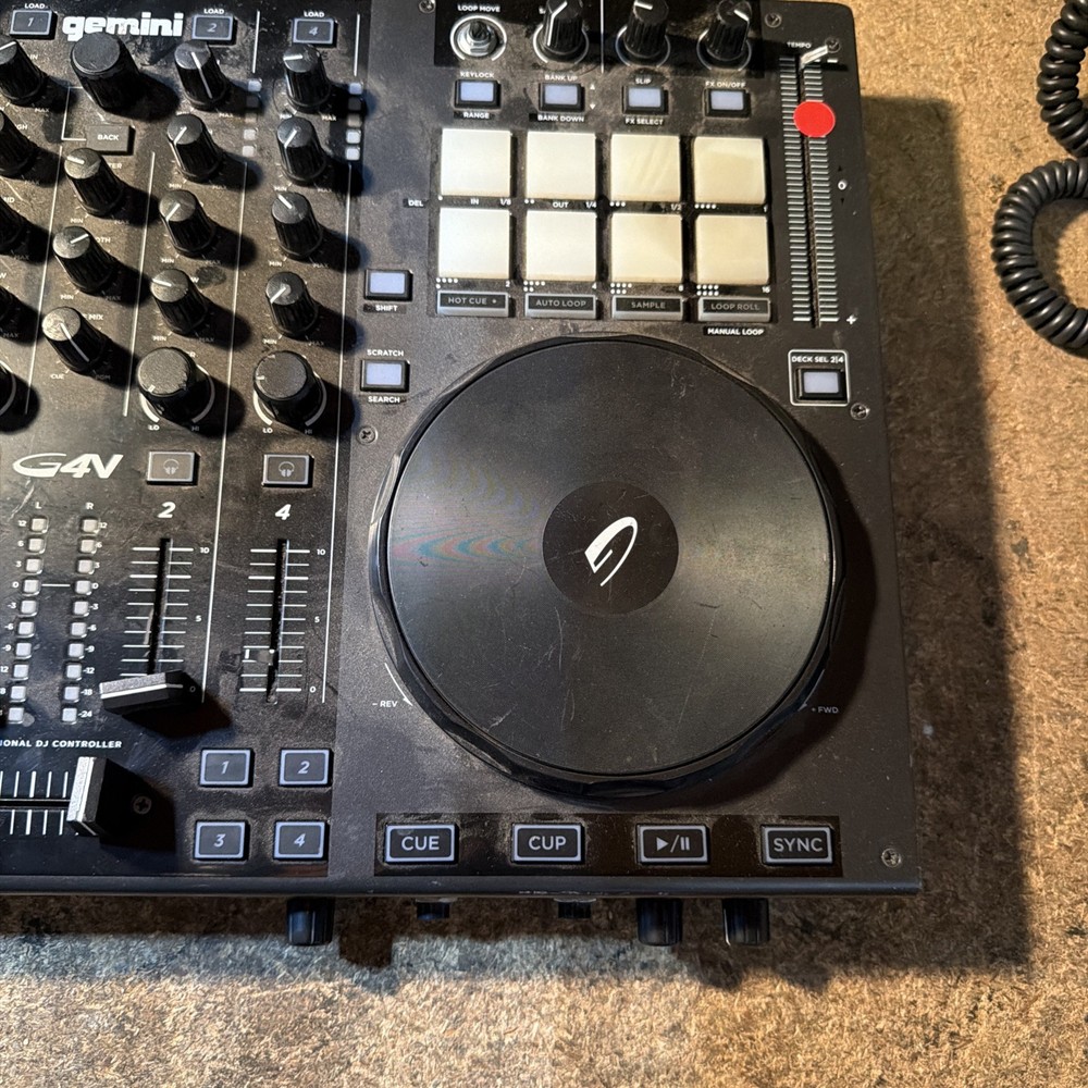 Gemini G4V 4-Channel DJ Midi Controller *untested* READ