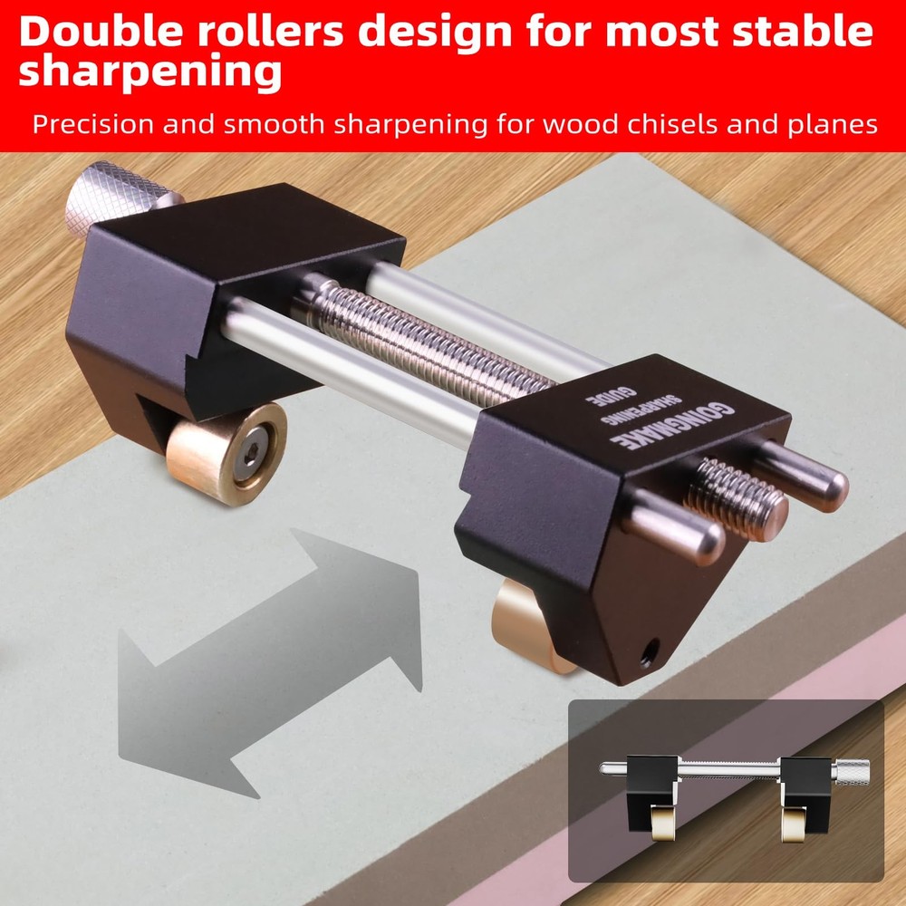 GOINGMAKE Honing Guide System Chisel Sharpening Kit Woodworking Chisels, Planes