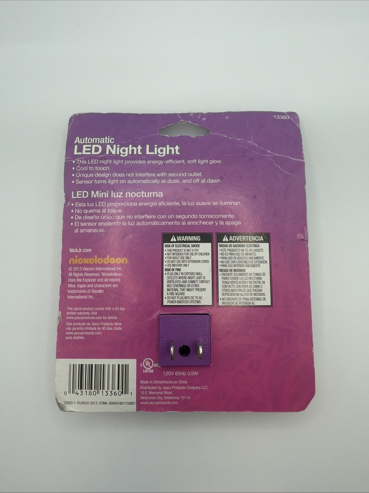 Rare Discontinued Dora The Explorer Night Light New