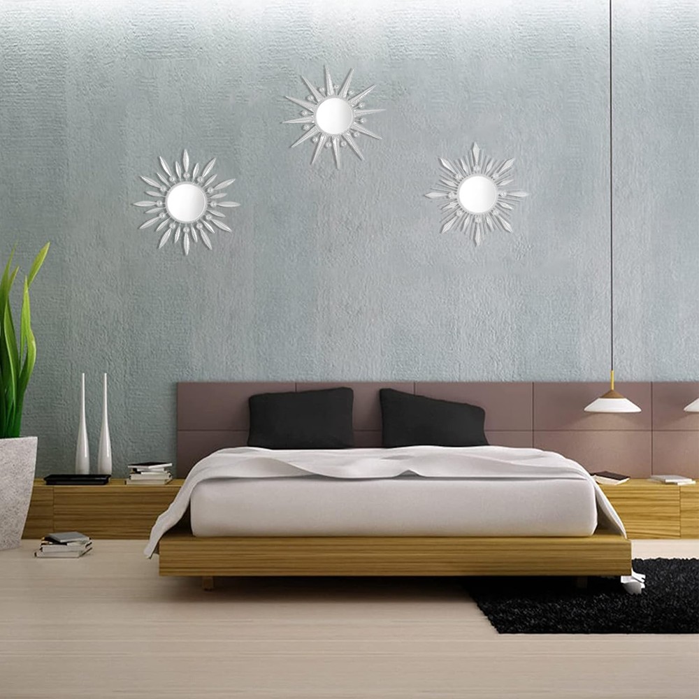 Silver Mirrors Wall Decor 2 Sets