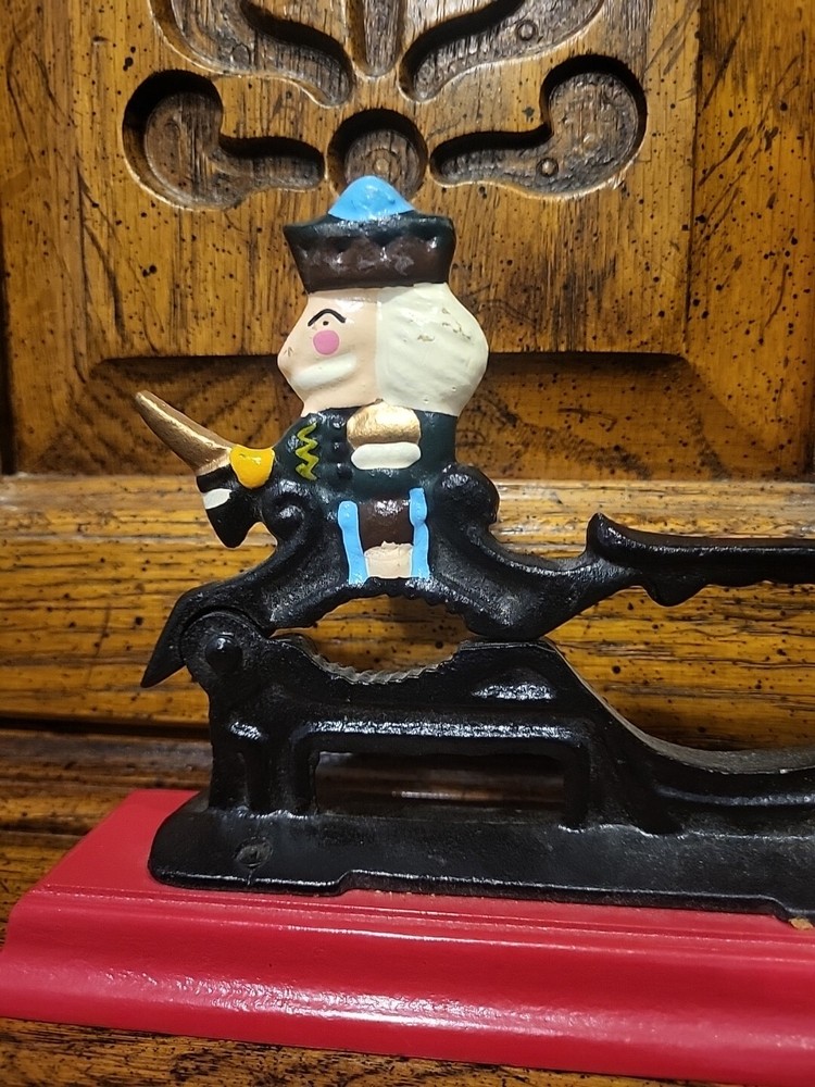 Vintage Nutcracker Cast Iron & Wood