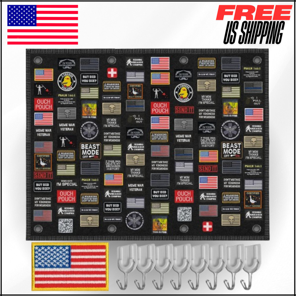 Tactical Patch Board 40x28", Morale Patch Hanging Wall Panel Display Holder