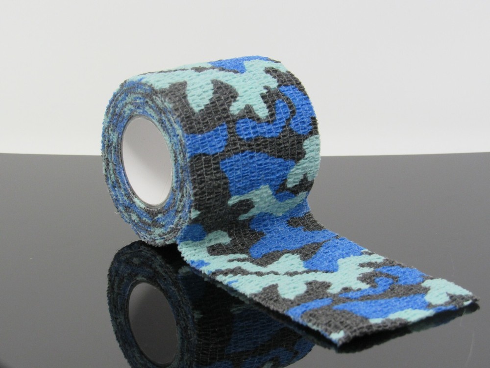 Helios Cohesive Wrap - 12 per box - Blue Camouflage