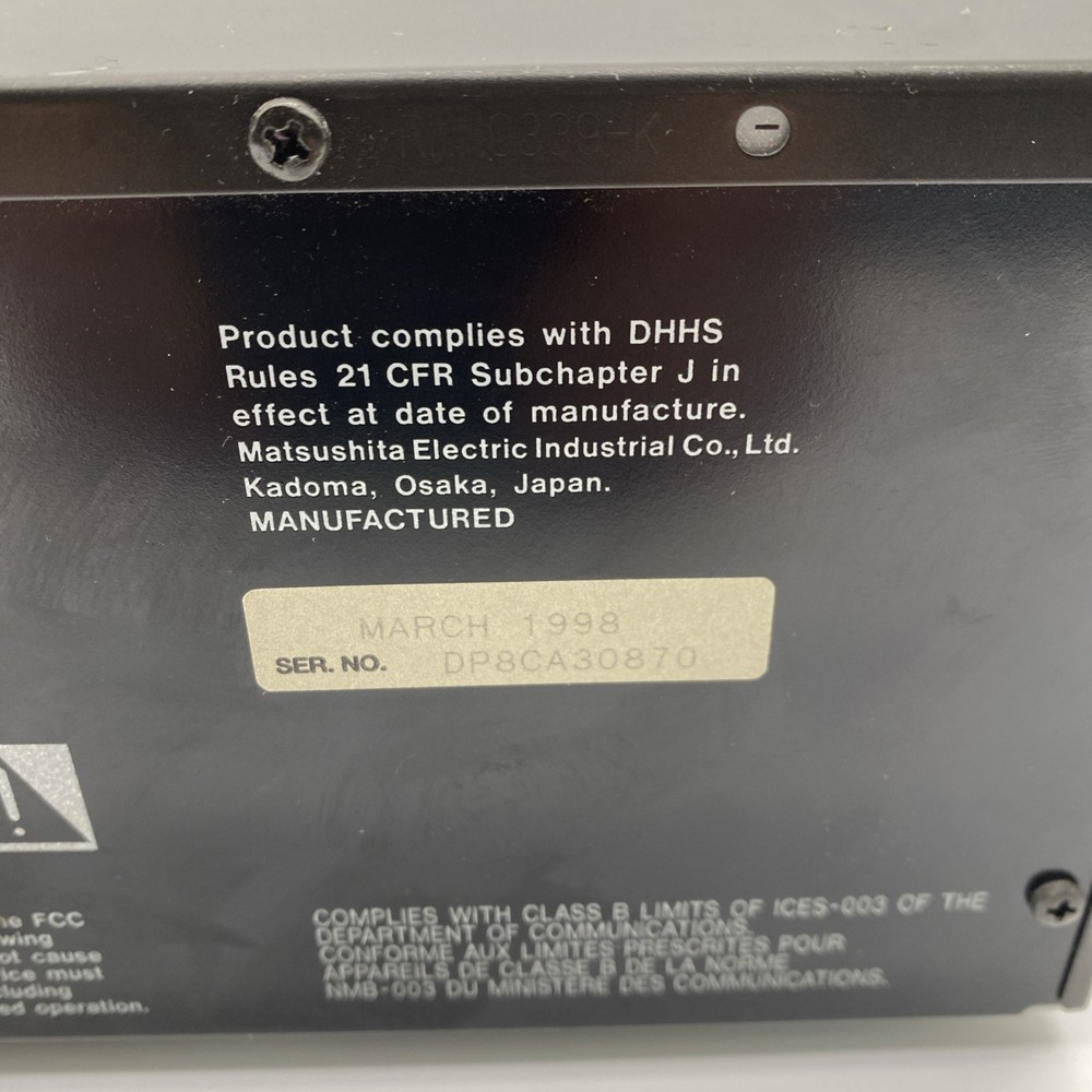 Technics Compact 5 Disc Rotary Changer System SL-PD888 No Remote Fully Tested