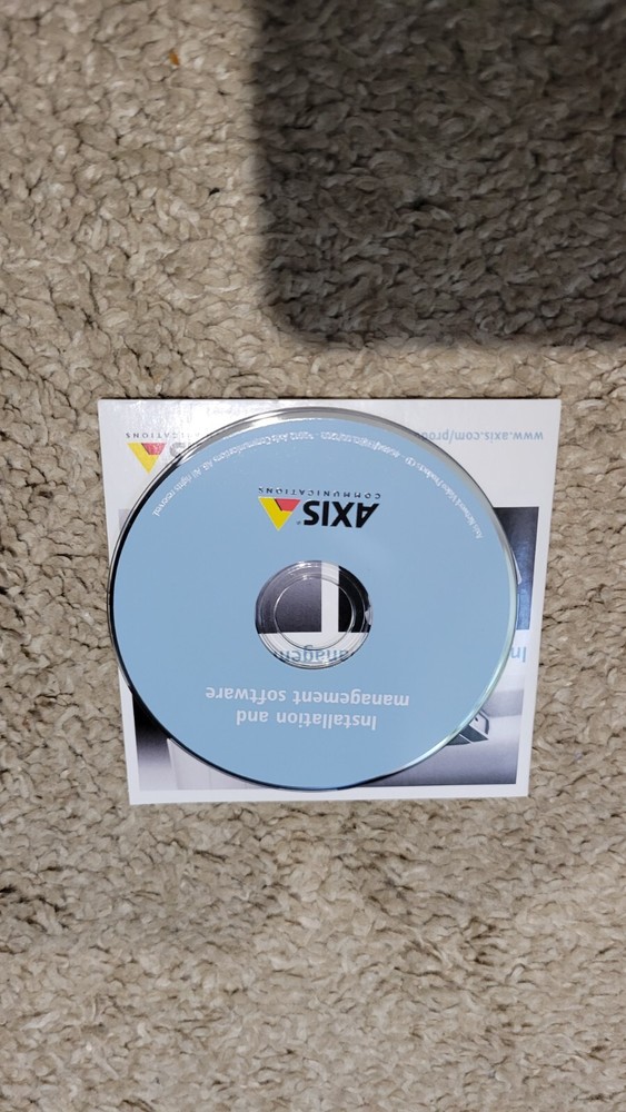 AXIS Installation And Management Software CD-ROM