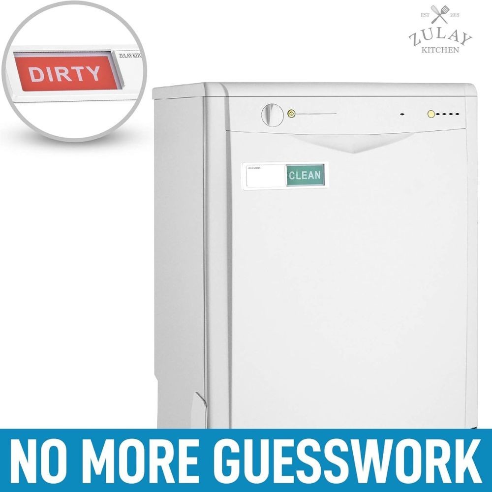 Zulay Kitchen Clean Dirty Dishwasher Magnet Sign