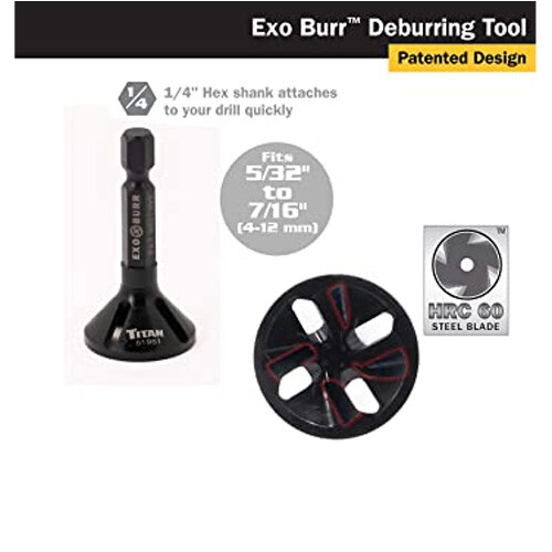 Titan Tools 51951 Exo Burr Deburring & External Chamfer Tool (4-12mm)