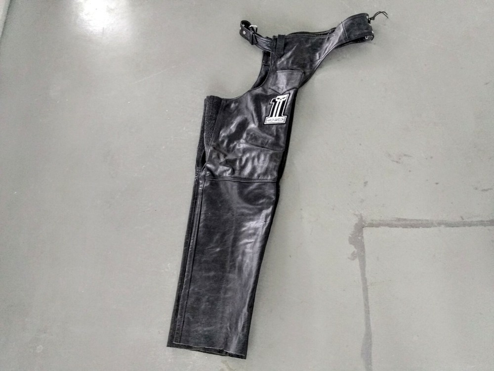 XELEMENT LEATHER MOTORCYCLE CHAPS • SIZE 40R