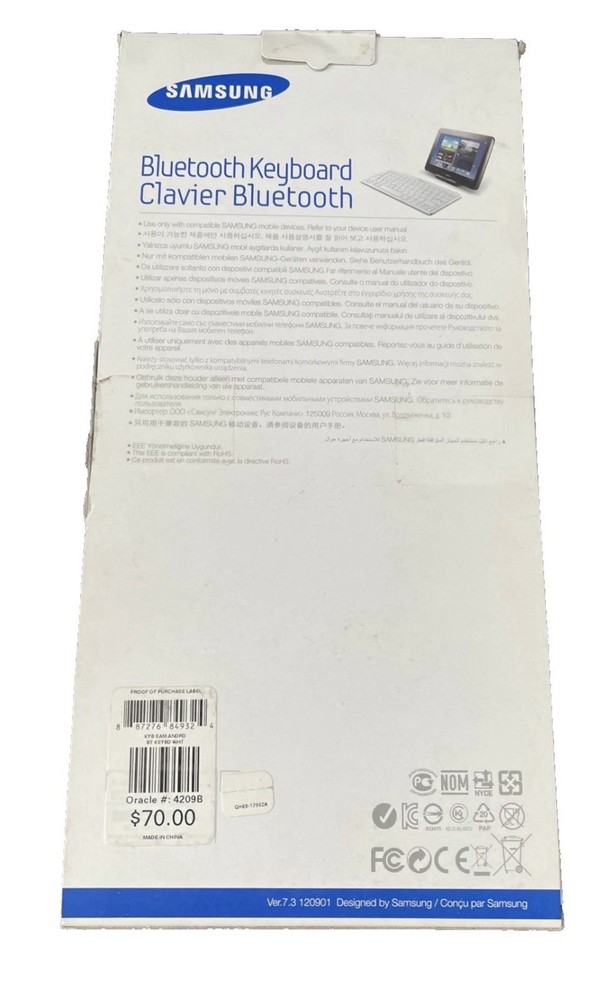 Samsung Clavier Bluetooth Wireless Keyboard - White B6