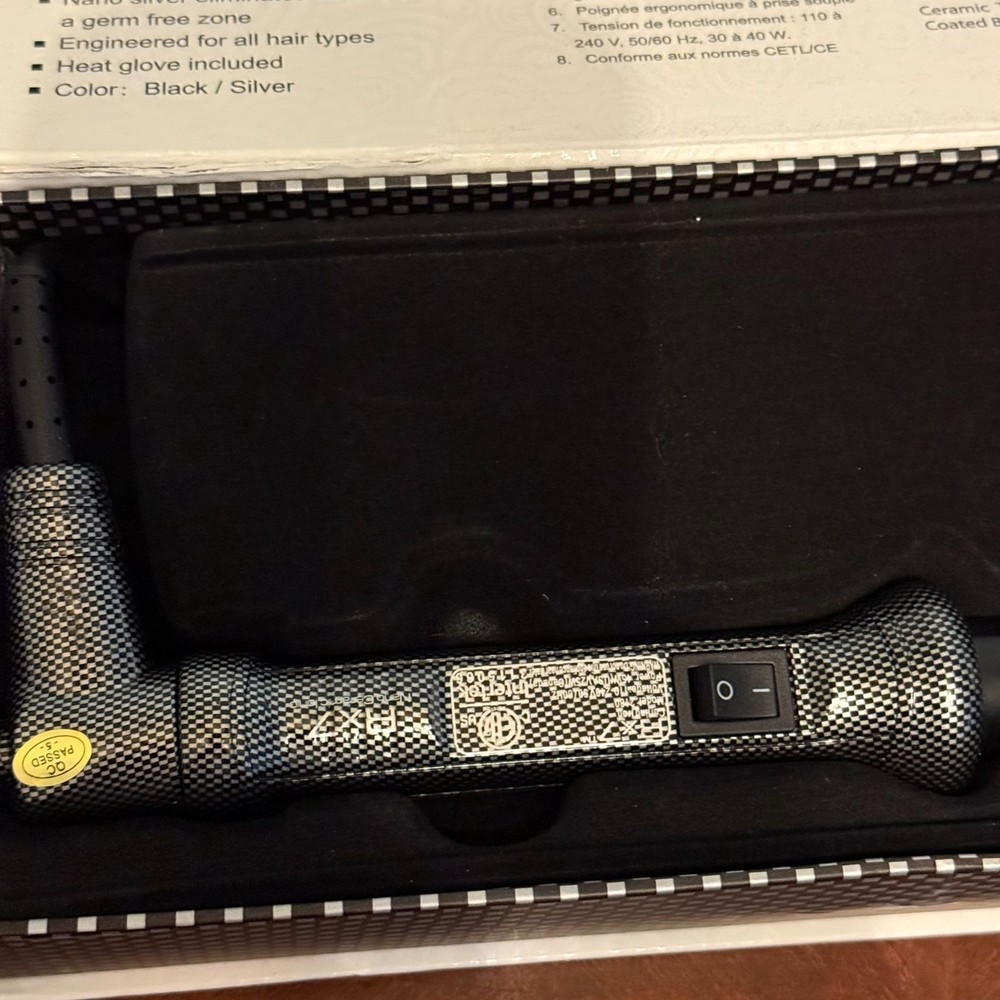 Rx7 Advanced Ionic 1" Clipless Curling Iron - Ceramic Tourmaline Coated Barrel