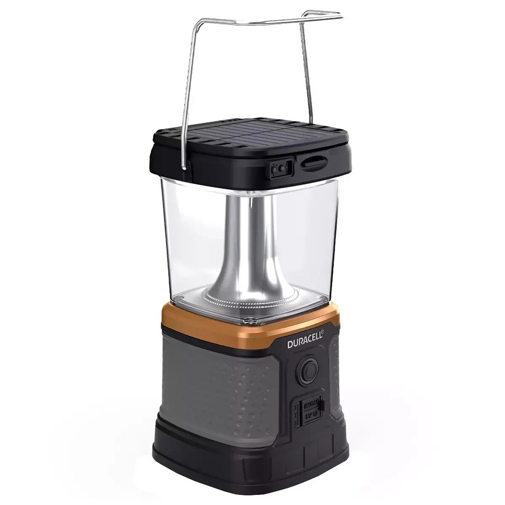 Duracell 3000 Lumen Rechargeable Lantern – Solar, USB, Qi, D Battery Ready
