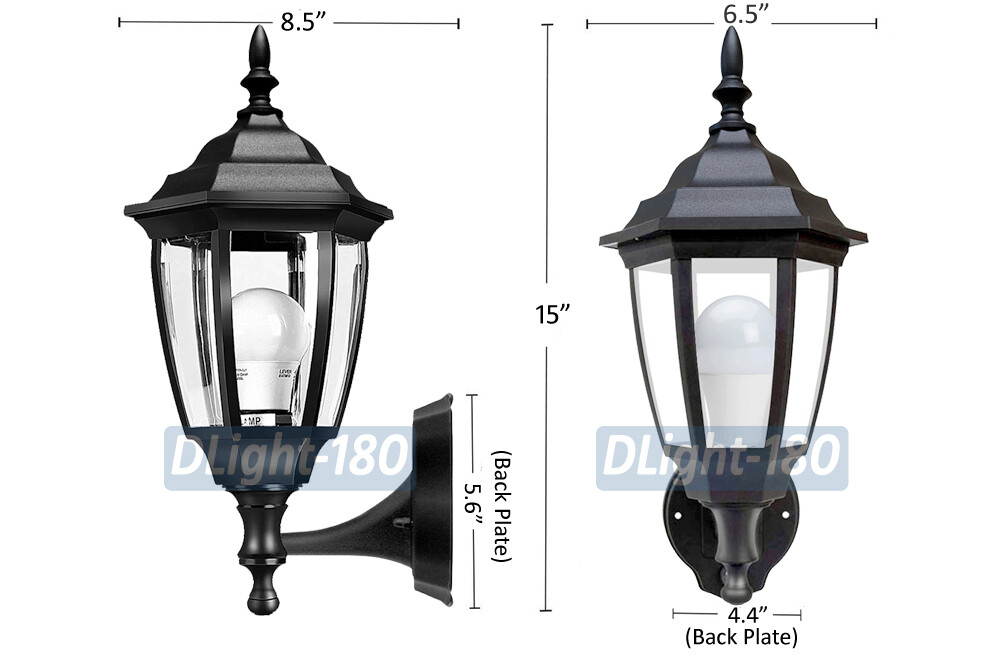 Advanced Outdoor 6-Panel Outdoor Wall Lantern Sconce