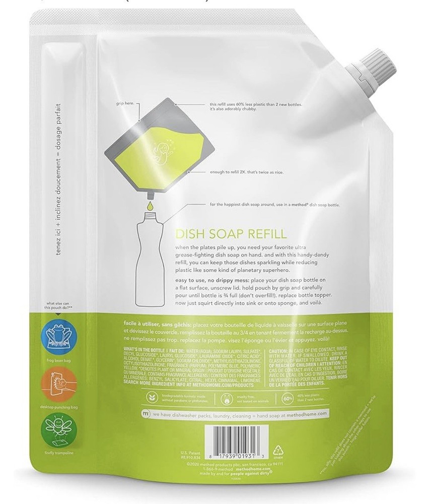 Method | Dish Soap Refill Lime + Sea Salt 36 floz