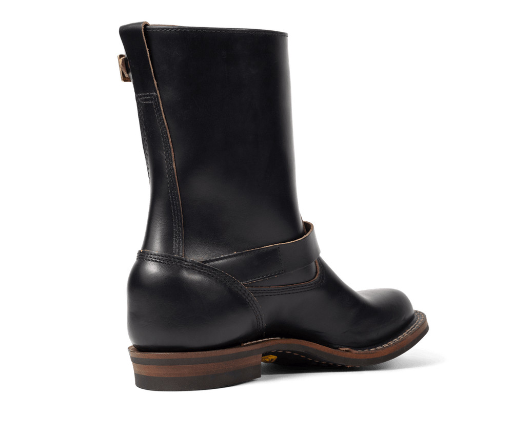 White's Boots Cykel 10" Engineer Boot/Motorcycle (Mini Vibram Sole, Black Chrom)