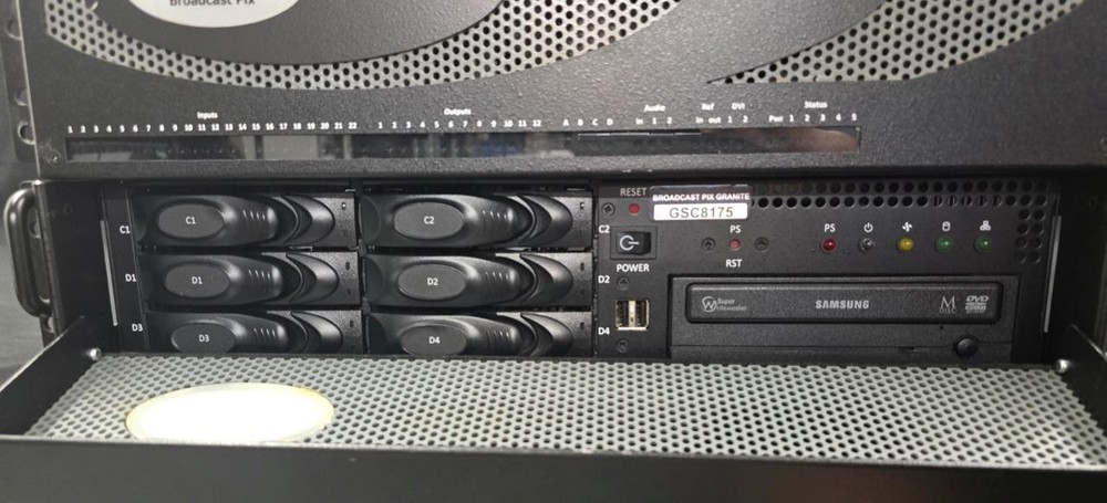 Broadcast Pix Granite 2 M/E Broadcast Switcher 2000 Panel and Playback Server