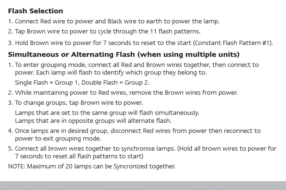 LED Emergency Light Head LED Autolamps- 11 Flash Patterns 12v 24v