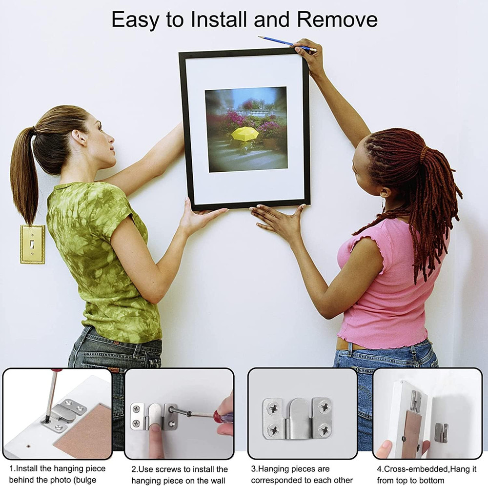 Flush Mount Bracket, Headboard Wall Mounting Brackets-56 X 30Mm Interlocking Han