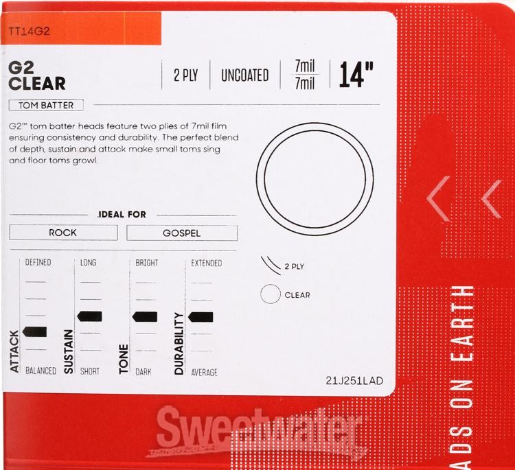 Evans G2 Clear Drumhead - 14"