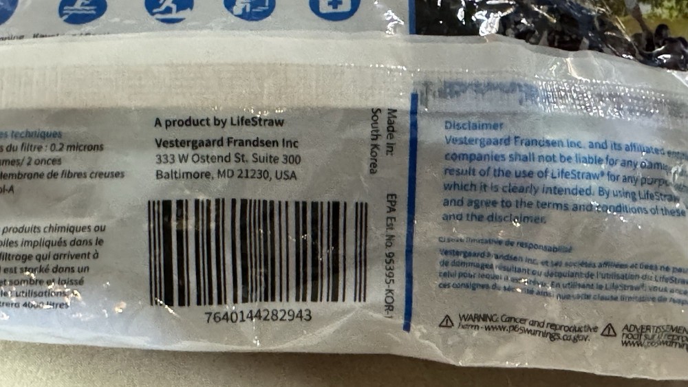 LifeStraw Personal Water Filter