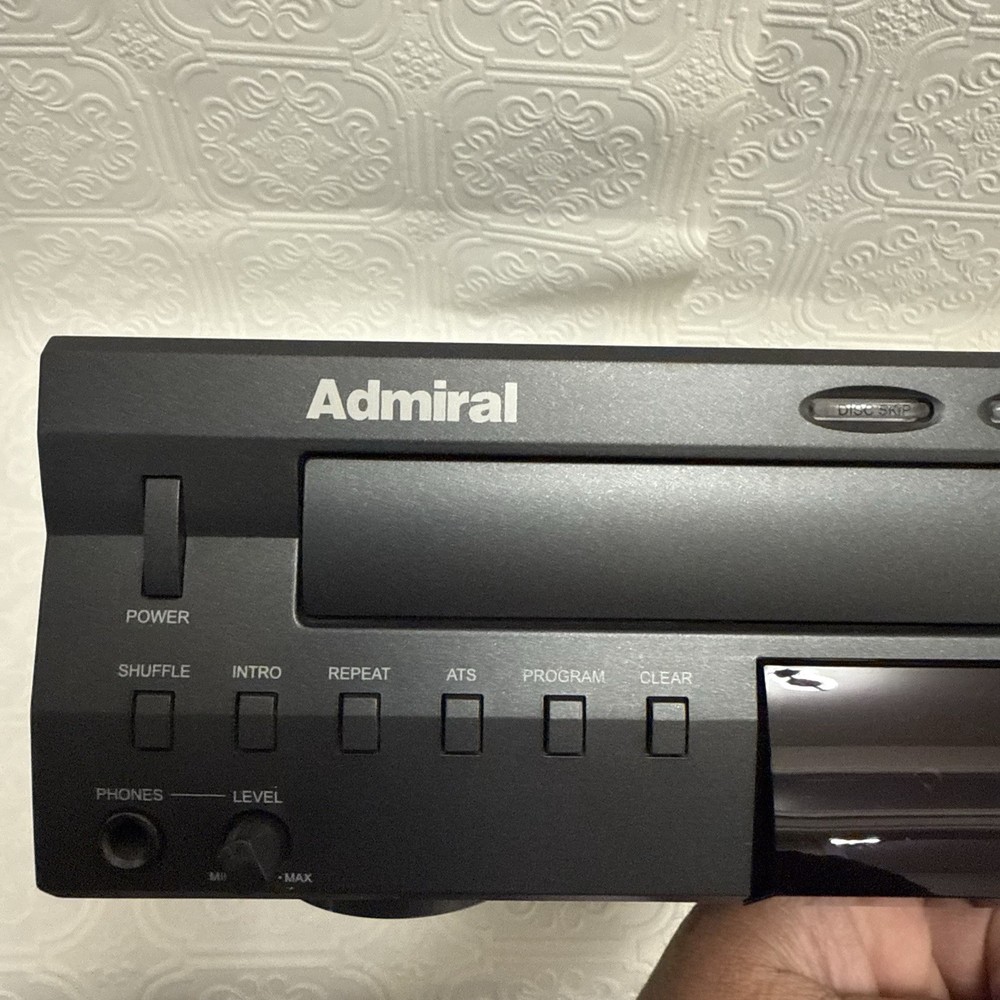 Admiral 5 Disc Changer CD Player Model With Remote & Manual GRD67219A Tested