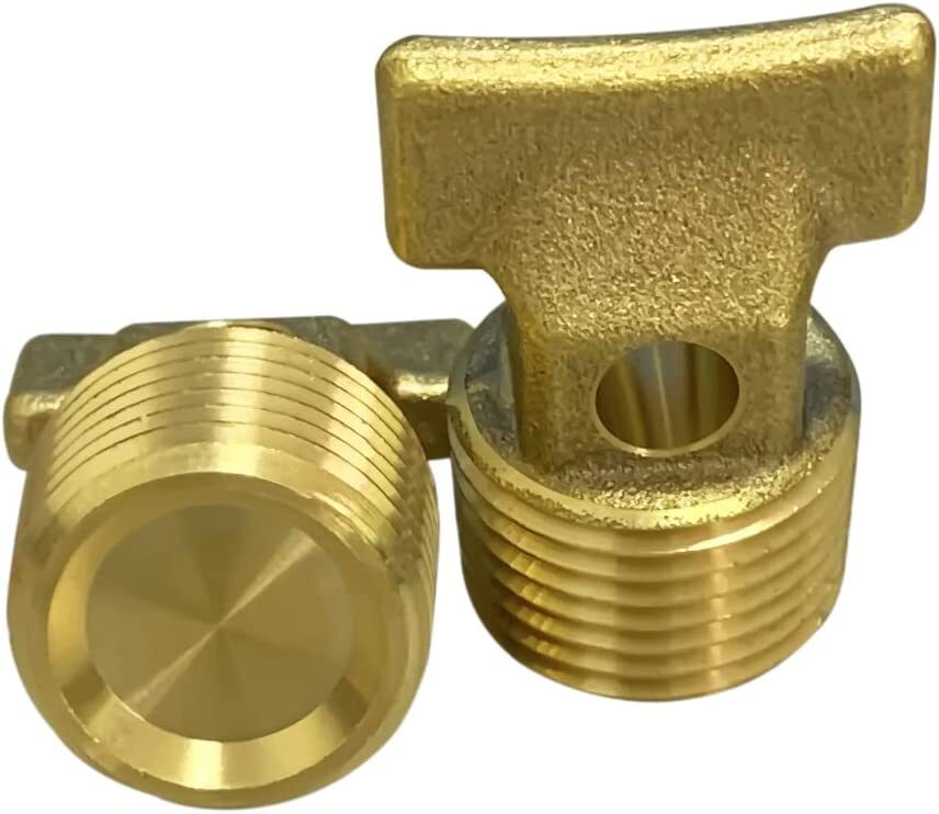 2 PACK Boat Garboard Drain Plug - 1/2" NPT Thread,solid brass Drain Plugs