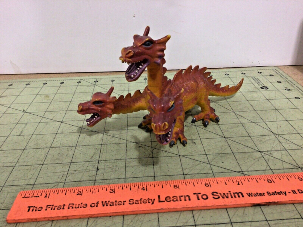 Three Headed Dragon mythical creature figure from 2005 PVC