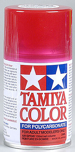Tamiya PS-37 Translucent Red Poly-carbonate Spray Paint 86037