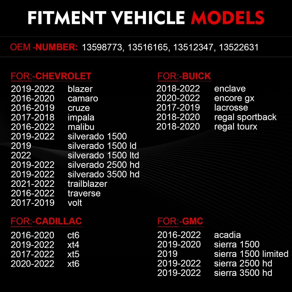 Pre-Programmed 433MHz TPMS Sensor Fit for:-Chevy Silverado 1500 2019-2022, Ma...