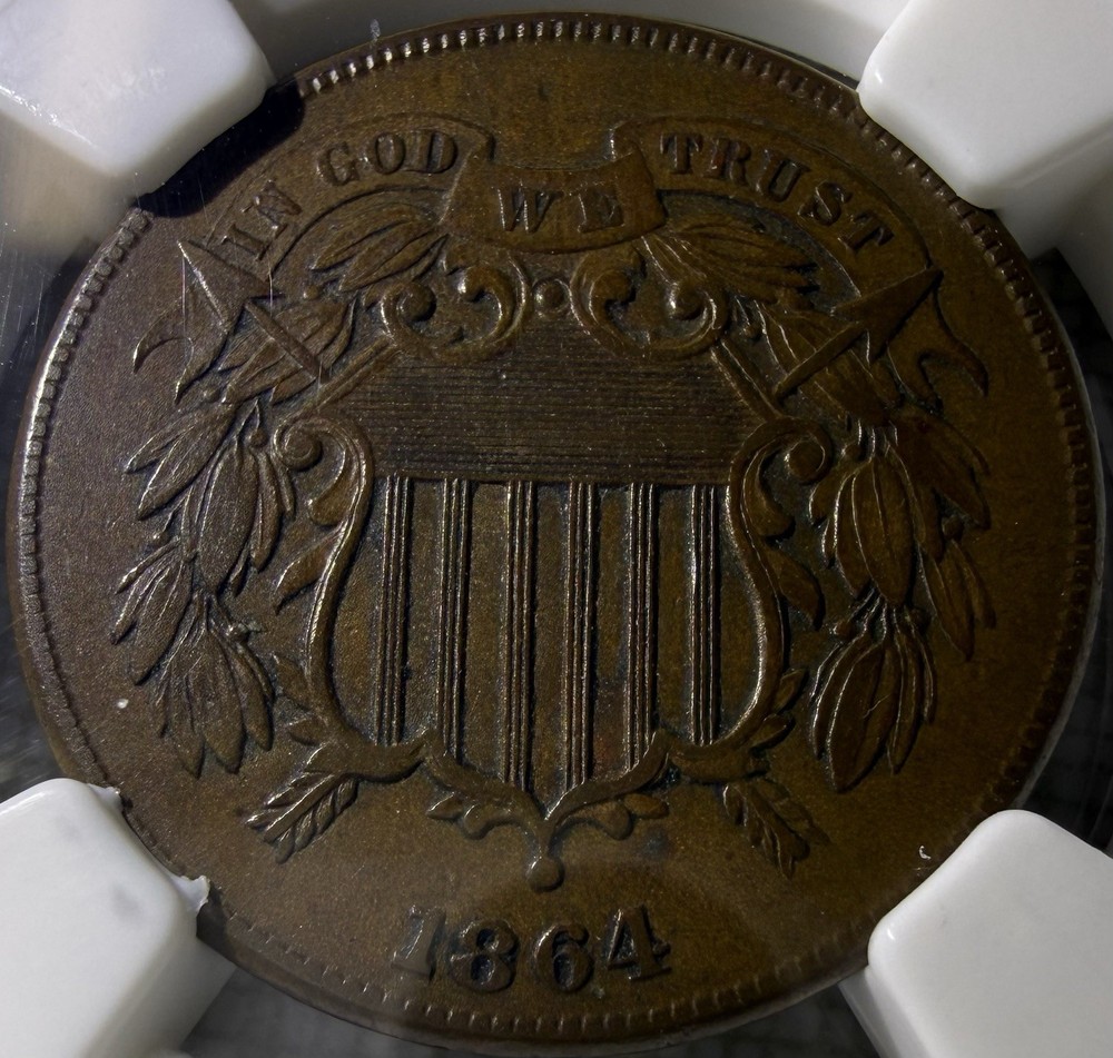 1864 2 Cent Piece NGC AU53 BN (002)