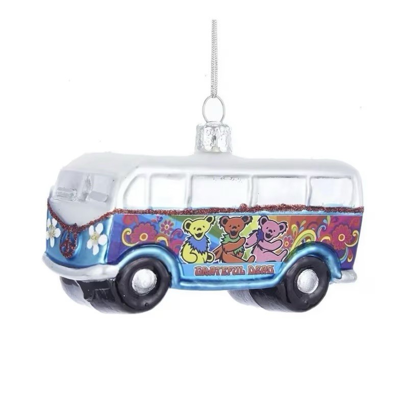 Grateful Dead Dancing Bears VW Bus Hand Blown Glass