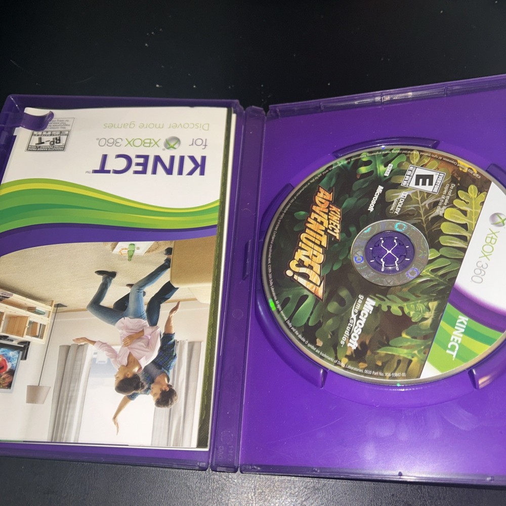 Xbox 360 Kinect Sensor Bundle Lot With Game