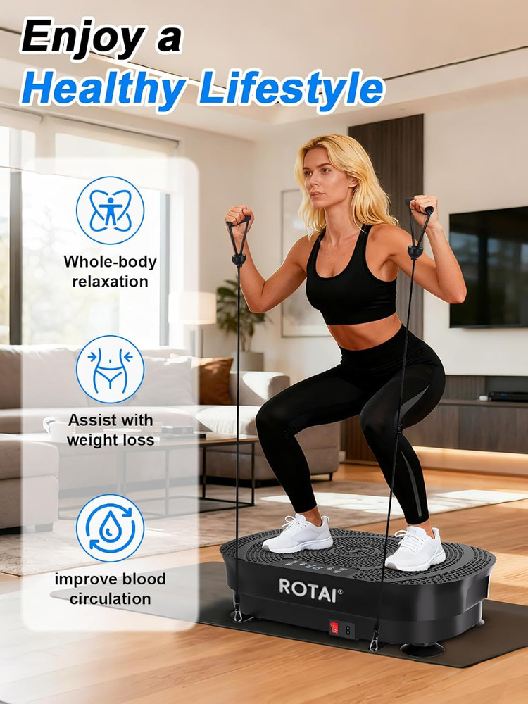 Vibration Plate Exercise Machine, 400 Lbs Capacity, for Full-Body Workouts