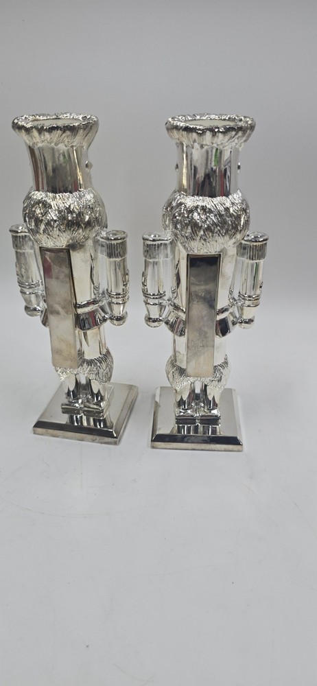 International Silver Co. Nutcracker Candlesticks 7 5/8"
