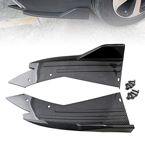 2PCS Universal Rear Bumper Lip Diffuser Splitter Canard Protector Carbon Fiber