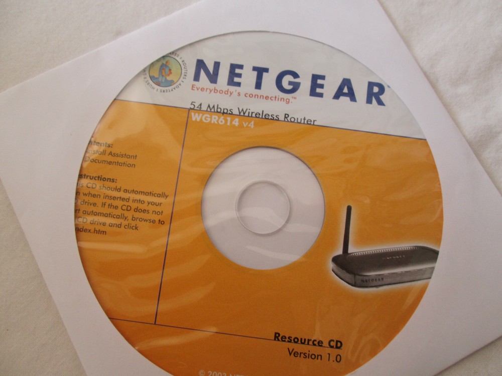 Netgear WGR614 v4 Wireless Router Installation/Setup CD & Installation Guide