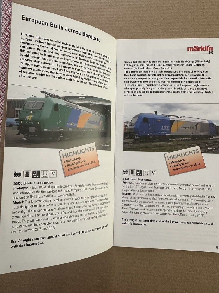 Marklin 2005 Fall New Items Fold-out Brochure