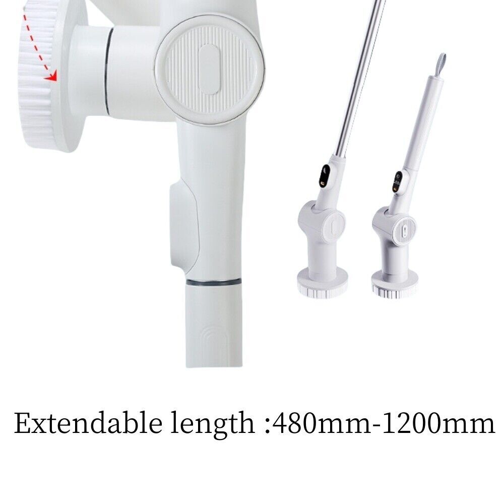Electric Spin Scrubber, 2025 Upgraded Cordless Cleaning Brush with 8 Replace