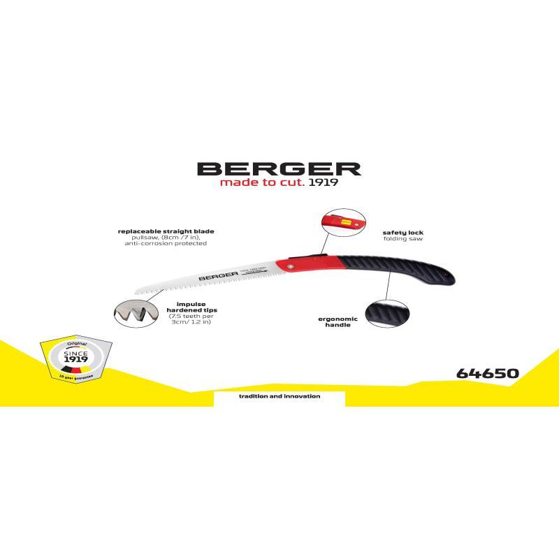 Berger Tools 64650 Pruning Saw, 7 Inch Folding