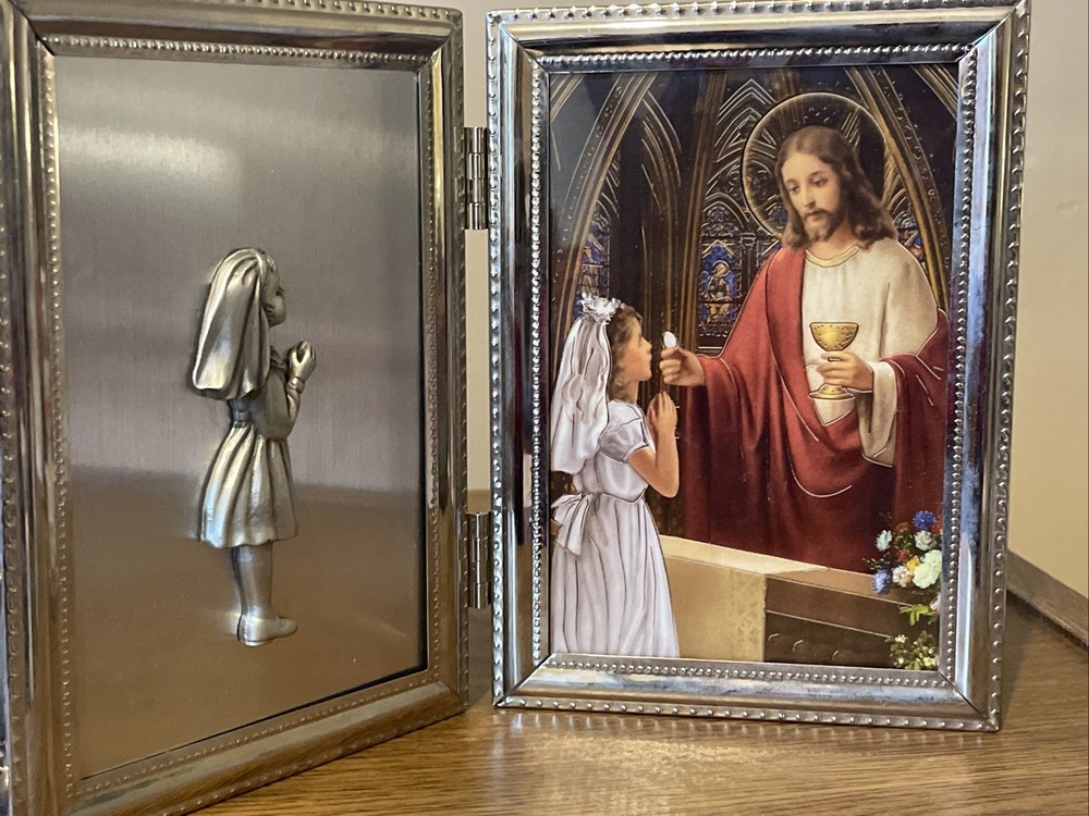 First Communion Girl Double Picture Frame